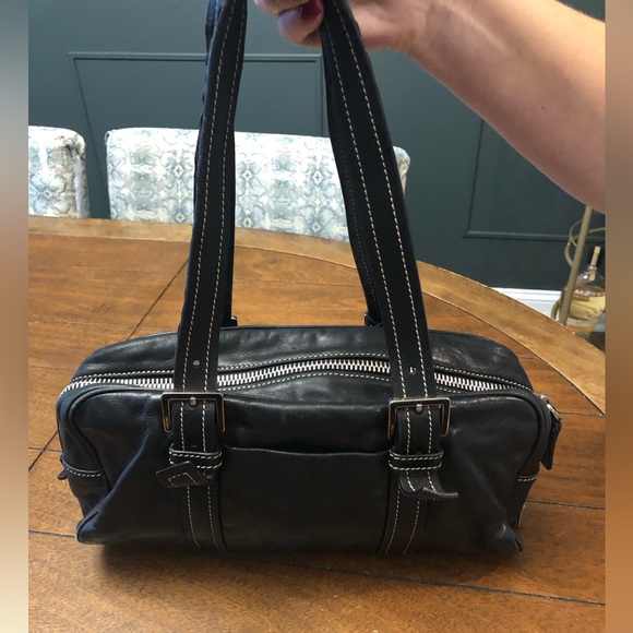 Vintage Black Prada, soft lambskin, leather satchel bag. - Picture 3 of 6